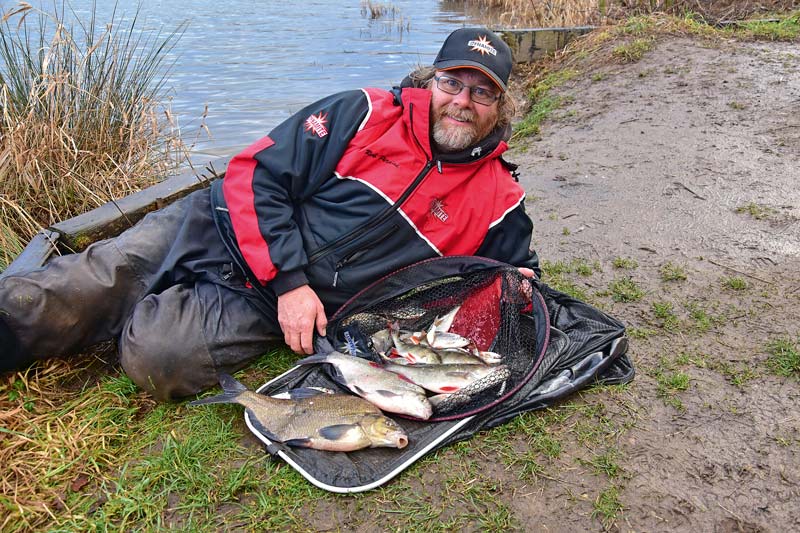 Rob displays the days catch